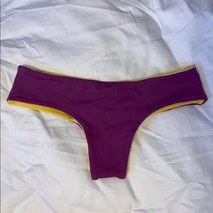 San Lorenzo Reversible Purple Yellow Bikini Bottom